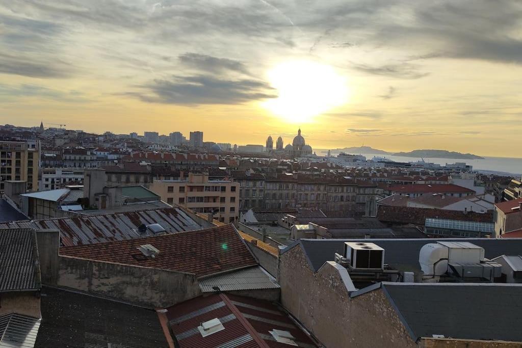 Vue Mer Et Et Notre Dame Centre Ville Avec Balcon Et Parking Marseille Bagian luar foto